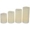 Northlight Set of 4 Cream LED Flameless Flickering Wax Pillar Candles 7"